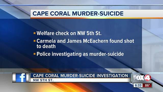 Identities released of couple found dead in Cape Coral