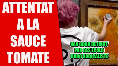 VIDEO CHOC 🔴Des militantes écologistes ont jeté de la soupe sur Les Tournesols de Van Gogh