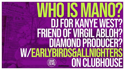 Kanye's DJ,Friend Of Virgil,Diamond Producer Who is MANO?