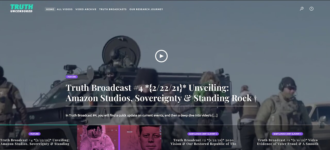 Truth Broadcast #4: Part 2/4 *{2/22/21}* Unveiling: Amazon Studios, Sovereignty & Standing Rock †