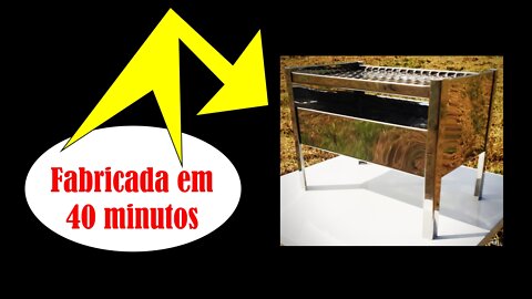 Como fabricar uma churrasqueira de mesa portátil em 40 min