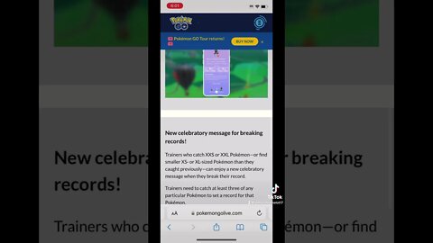 Size Pokémon are now available in POGO