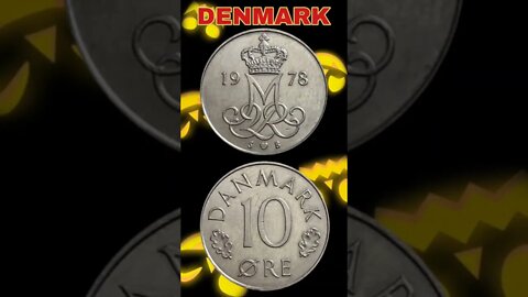 Denmark 10 Ore 1978.#shorts #coinnotesz