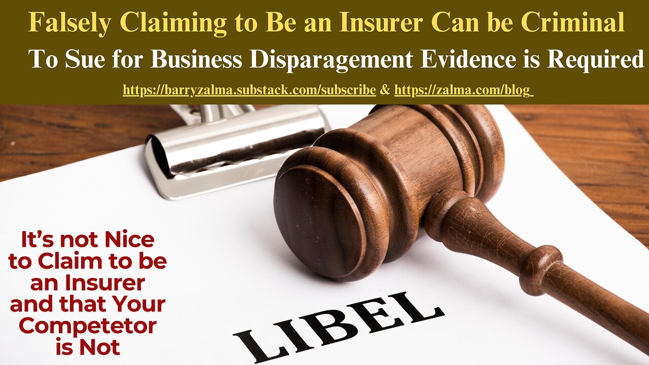 Falsely Claiming to Be an Insurer Can be Criminal