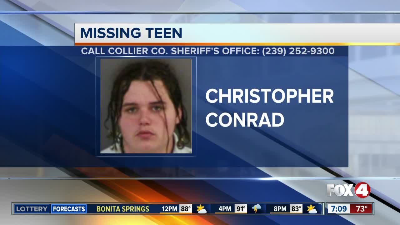 17-year-old Christopher Conrad reported missing in Collier County
