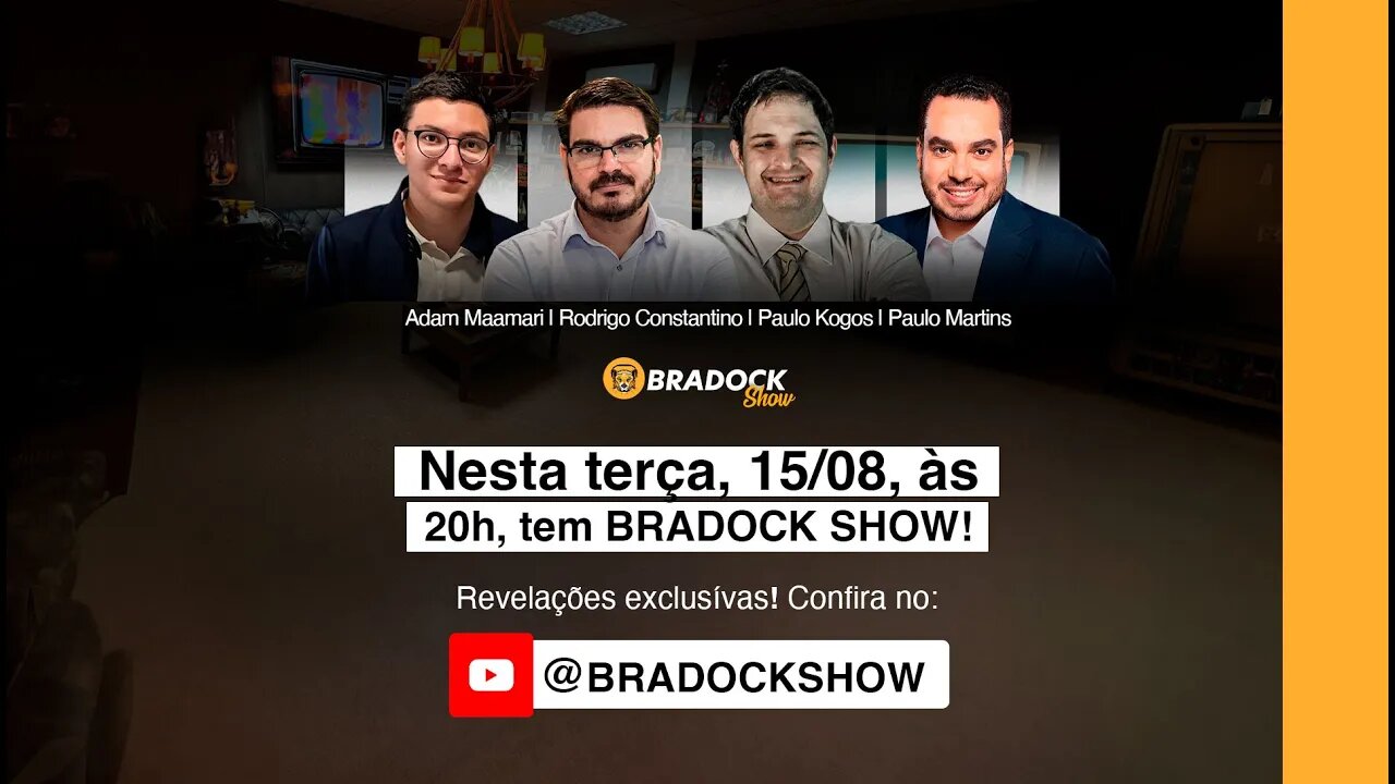 Bradock Show - 15/08/23 - Rodrigo Constantino, Paulo Kogos, Paulo Martins e Adam Maamari