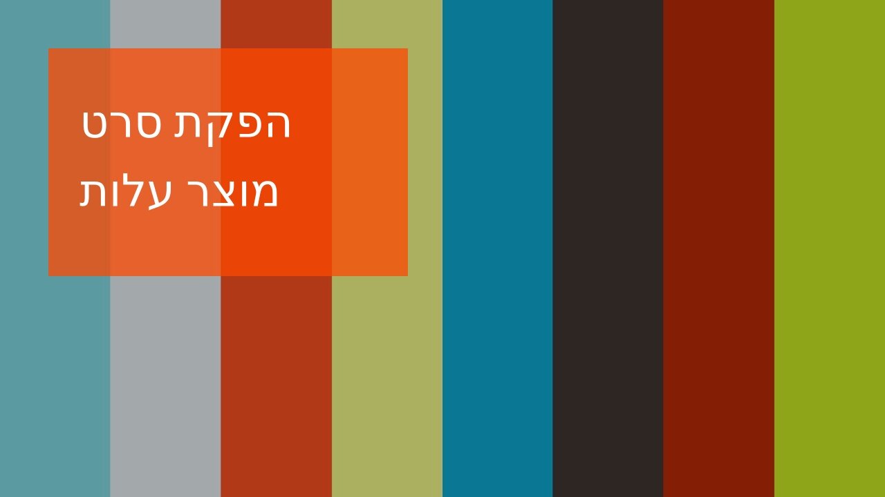 הפקת סרט מוצר עלות