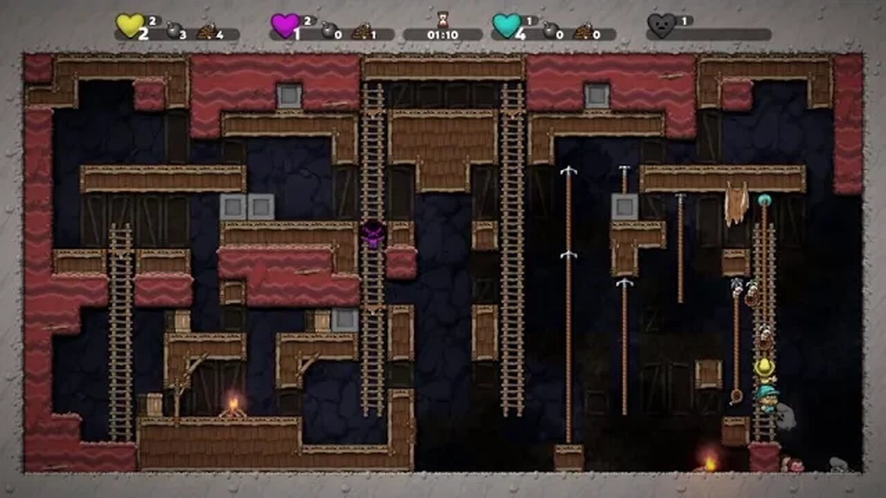 Session 2: Spelunky 2 (4 man FFA vs AI)