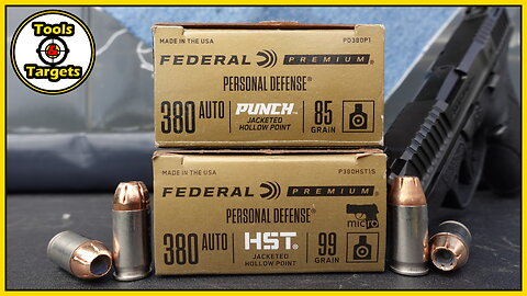 Premium Pocket Power!...Federal Premium HST VS Punch .380 ACP Self-Defense AMMO Ballistic Gel Test!