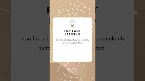 Fun Facts Lesotho