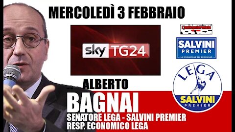 🔴 Sen. Alberto Bagnai ospite a "SkyTg24 Economia" del 03/02/2021.