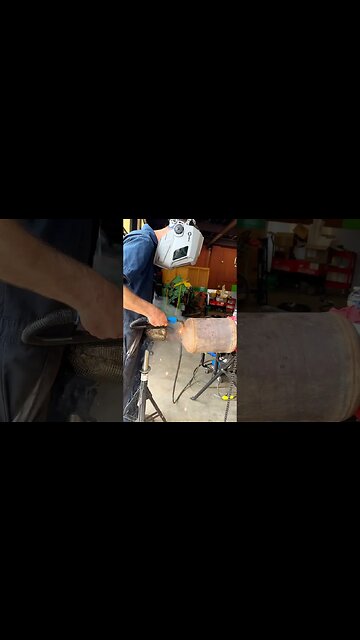 Welding dpf (diesel particulate filter) after cleaning #mechanic #dpf