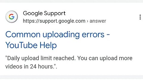 ALREADY VERIFIED STILL DAILY UPLOAD LIMIT YOUTUBE