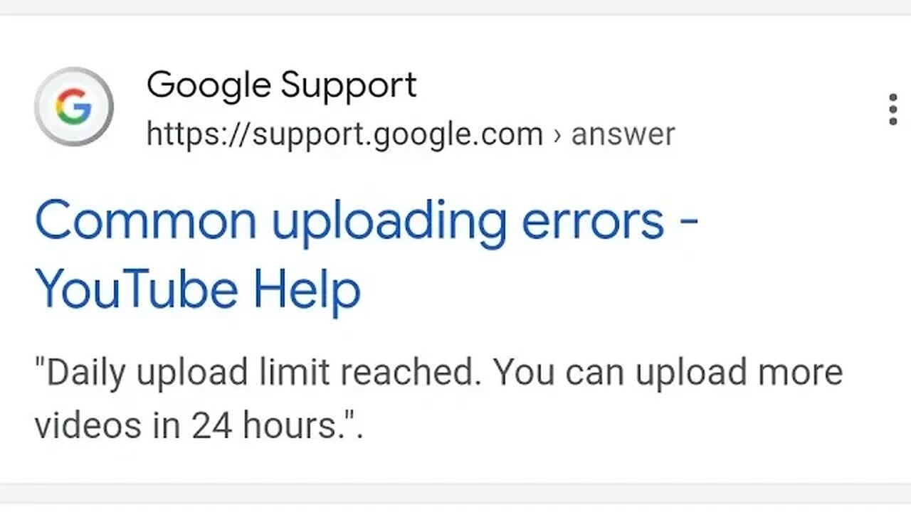 ALREADY VERIFIED STILL DAILY UPLOAD LIMIT YOUTUBE