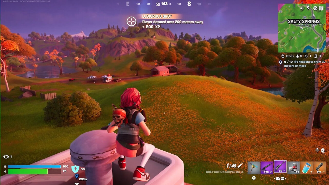 🔹🔷 219 METER LUDICROUS HEADSHOT UNDERCOVER SKYE Solo Victory Royale 09 C2 Remix Season 🔷🔹