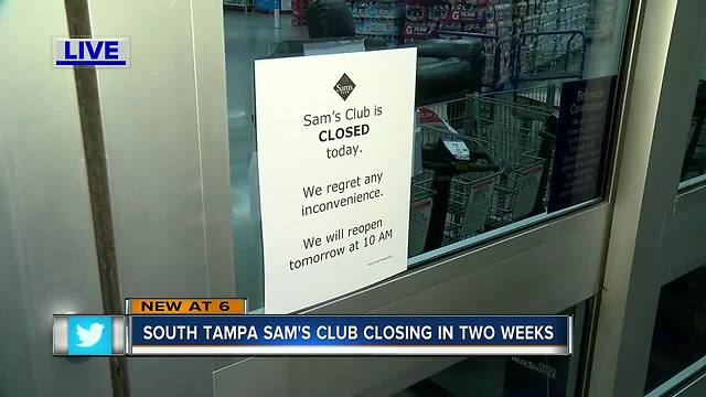 South Tampa Sam's Club to close as company announces nationwide closures