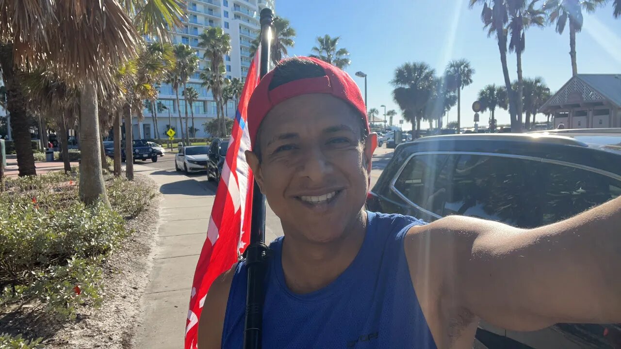 LIVE AF Trump 2024 flag wave walk (Clearwater Beach, FL)