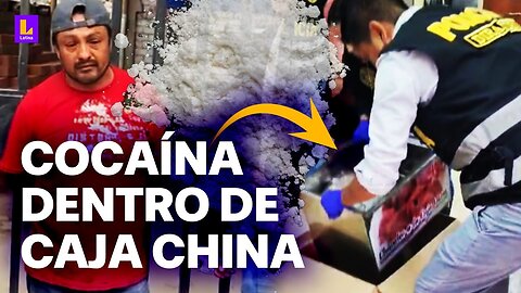 Querían llevar cocaína de Perú a Italia: Detienen a sujetos que escondieron droga en caja china