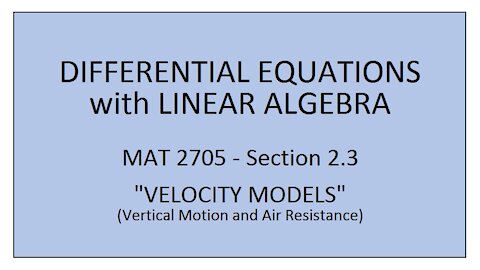 MAT 2705 - Section 2.3