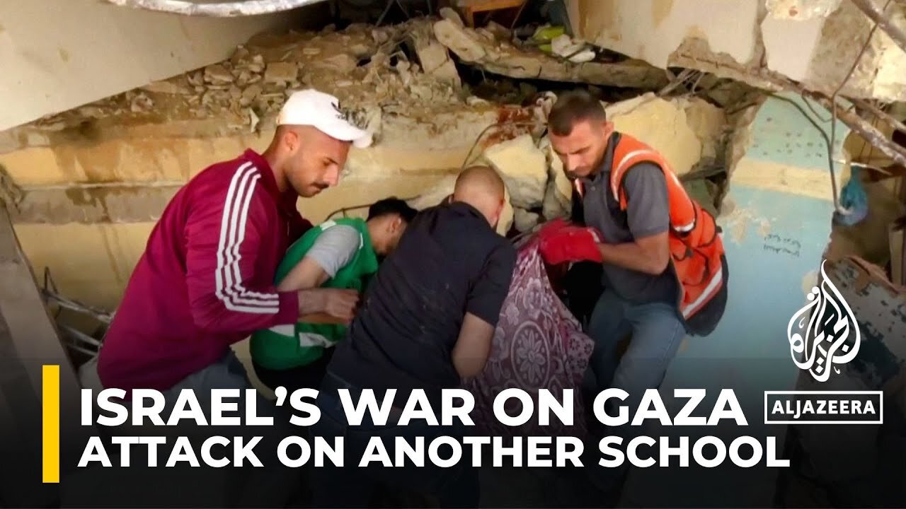 War on Gaza: Israeli strike hits Mustafa Hafez school kills 12, dozens believed buried in the rubble