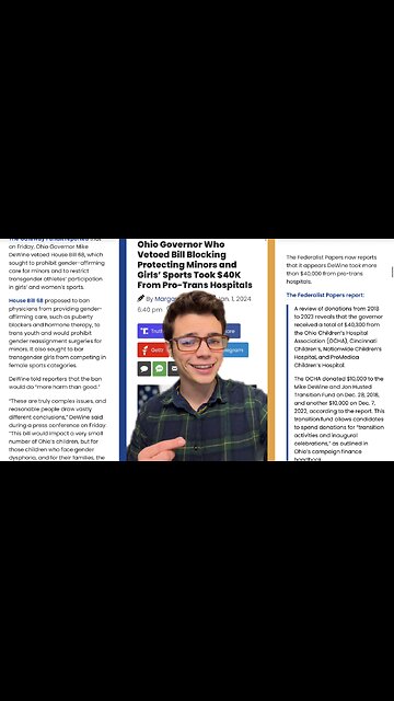 Victor Reacts: Republican Sell Out? DeWine Folded After Getting Thousands From Pro-Trans Hospitals