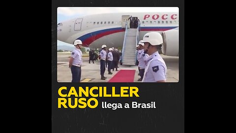 Serguéi Lavrov fue recibido en Brasil para participar en la cumbre del G20