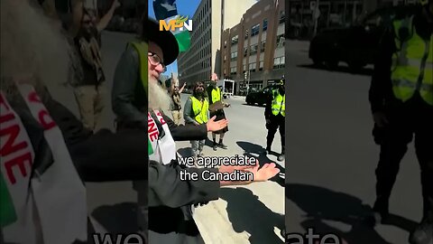 Rabbi explains his opposition to Israeli settler colonialism to a Canadian cop