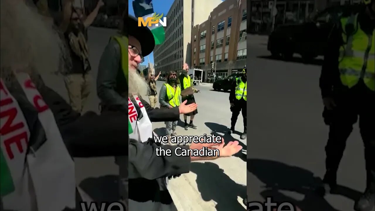 Rabbi explains his opposition to Israeli settler colonialism to a Canadian cop
