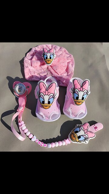 Disney Anime Summer Pink Daisy Duck Newborns Set Girl Baby Shower Gifts