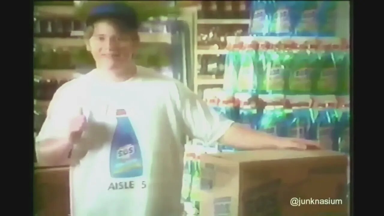 SOS Glass Cleaner "There's Something Wrong With The Bag Boy Grocery 90's Commercial" (1993)