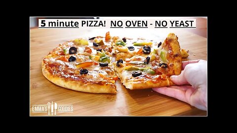 5 Minute NO OVEN , NO YEAST PIZZA! Lockdown Pizza Recipe