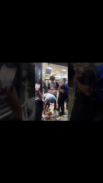 South Los Angeles: A large mob of looters was caught on video bum-rushing a gas station in Compton..