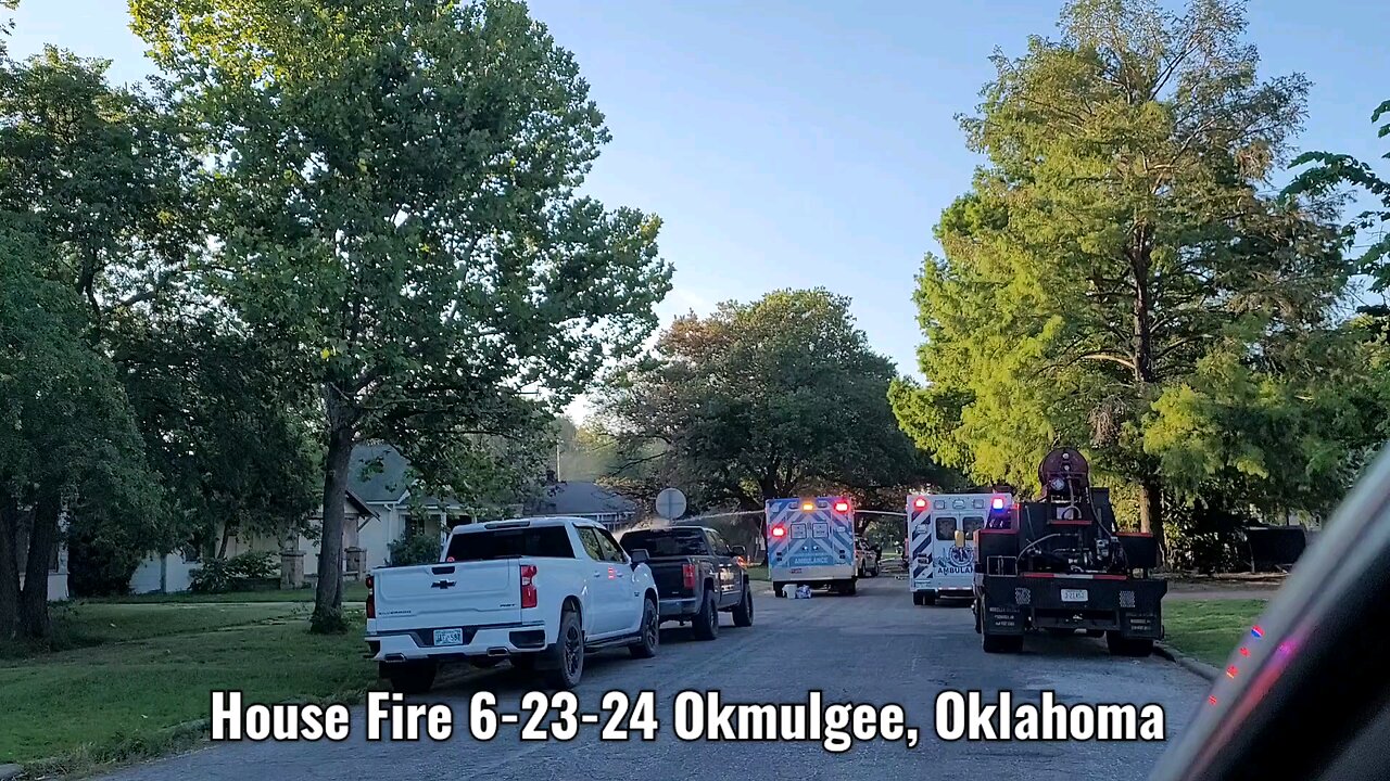 House Fire in Okmulgee, Oklahoma on North Alabama Street.