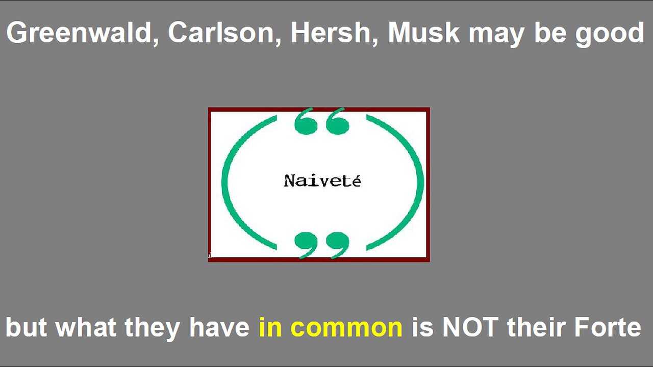 Carlson, Hersh, Greenwald, or Musk?