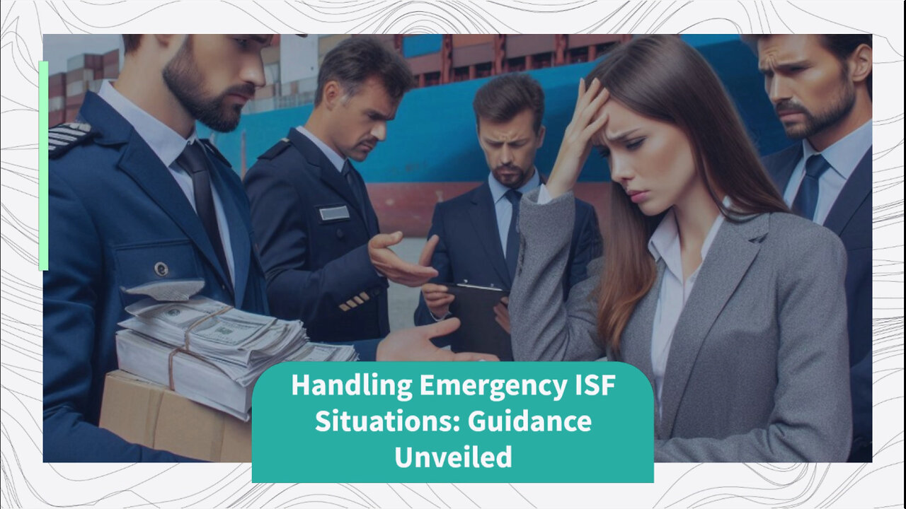 Emergency Assistance for Importer Security Filing (ISF)