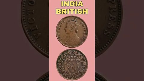 India- British ¼ anna 1889.#shorts #coinnotesz