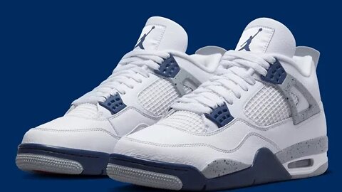 The Air Jordan 4 White/Midnight Navy