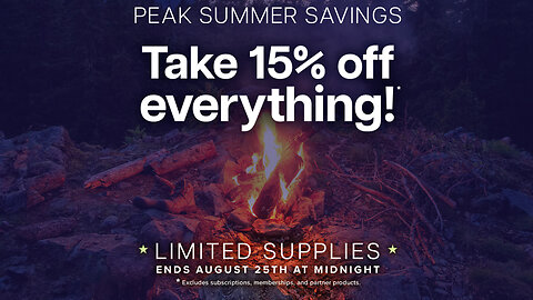 Peak Summer Sales (Get 15% Off Everything)!