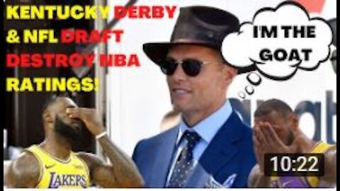 NBA RATINGS gets DEMOLISHED by NFL DRAFT & KENTUCKY DERBY! LEBRON JAMES FAILS to get 500K VIEWERS!