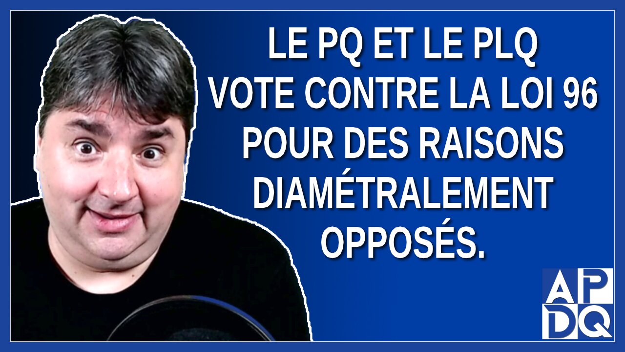 D'un côté le PQ dit on ne va pas assez loin et de l'autre le PLQ dit on va trop loin