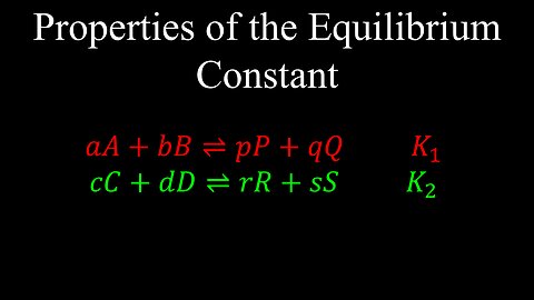 Properties of the Equilibrium Constant, Example - Chemistry