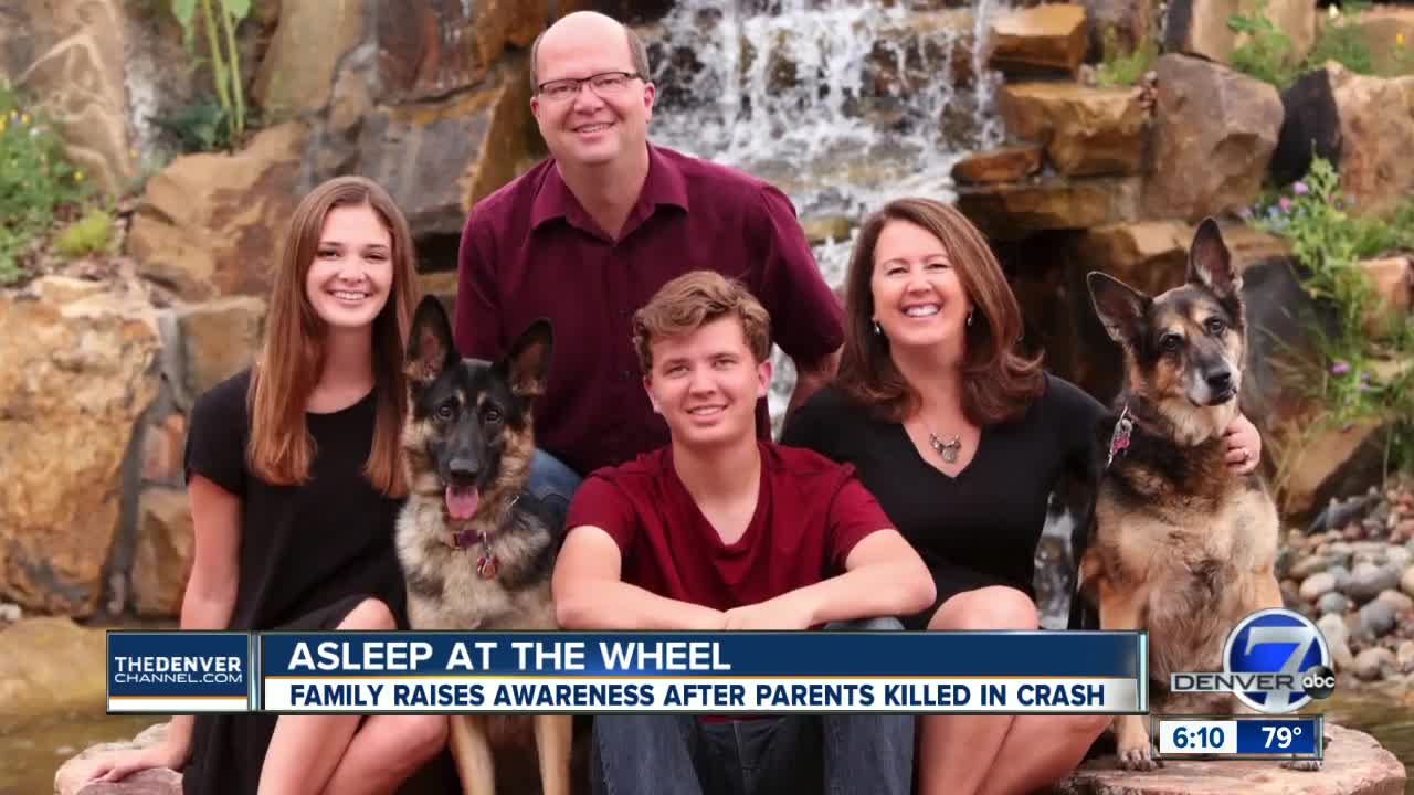 A Littleton family had their lives shattered two years ago after a fatigued truck driver plowed into the family car, killing the mother and father.