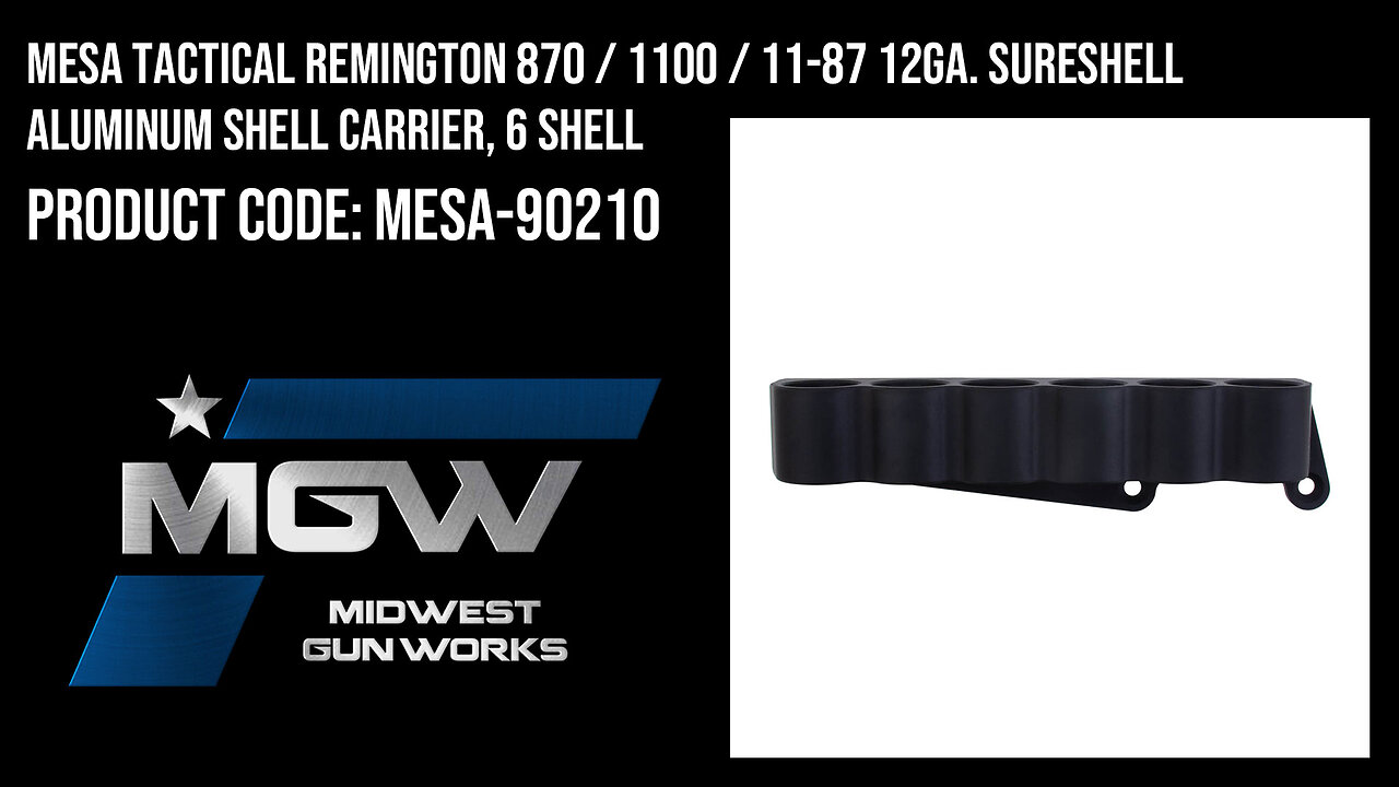 Mesa Tactical Remington 870/1100/11-87 12ga. SureShell Aluminum Shell Carrier, 6 Shell - MESA-90210