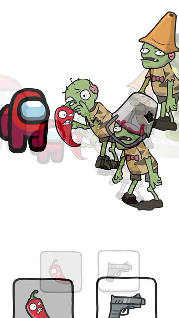 Among us vs Zombie fight! #shorts #amongus #zombieshorts