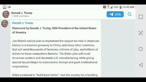 Statement By POTUS 45...