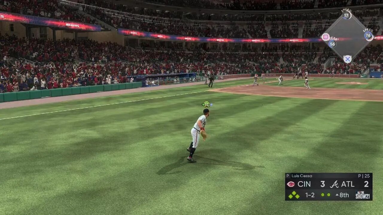 MLB The Show 21 RF assisted dbl play