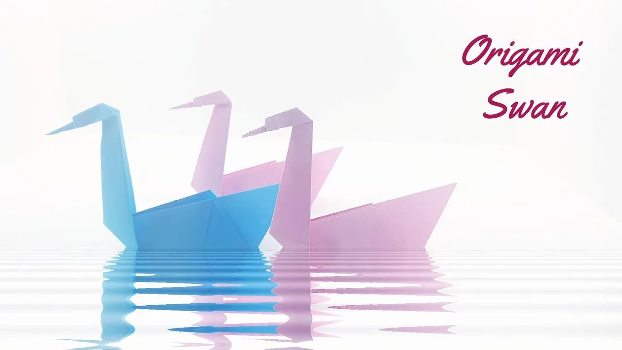 DIY Origami paper swan with Ski