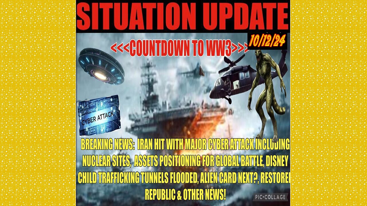 SITUATION UPDATE 10/12/24 - Iran Hit W/Cyberattack, Disney Flooded, New Vt Intel