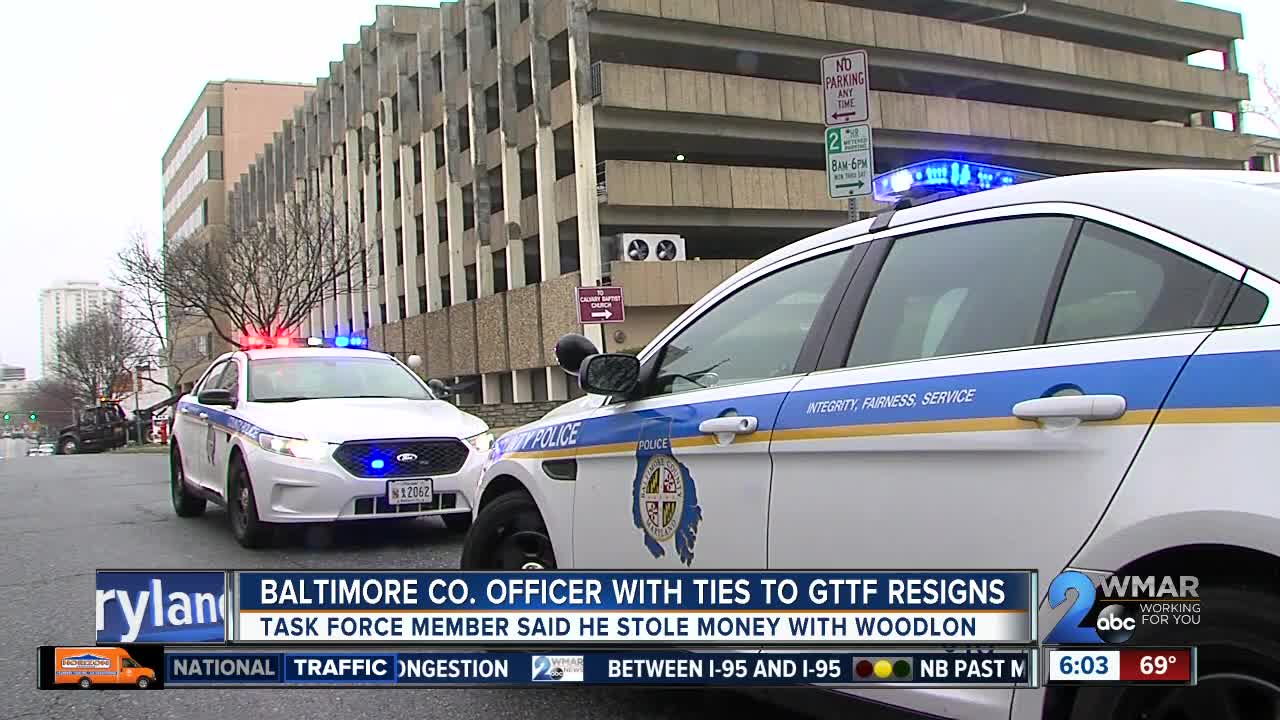 Baltimore Co. officer tied to City GTTF scandal resigns