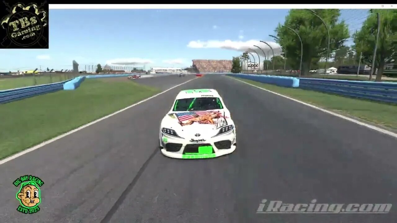 Close call for me but not the Guy behind me. #iracing #simracing #crashes #closecall #nascar